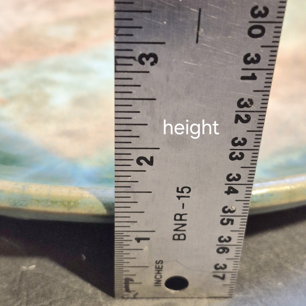 Vintage McCarty Pottery Jade And Nutmeg Round Platter 13+" Signed - Picture 8 of 8